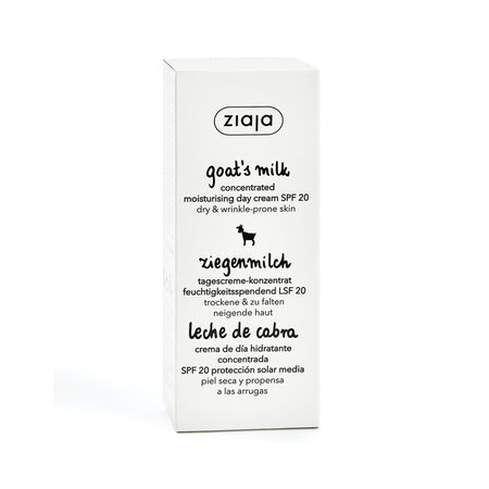 Crema hidratanta foto protectoare cu lapte de capra, SPF 20, 50 ml, Ziaja 695345