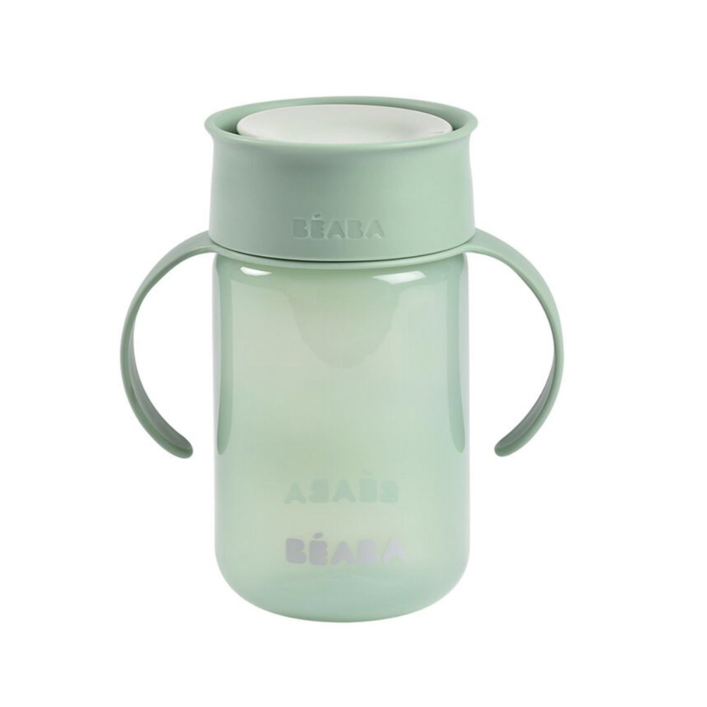 Cana de invatare, +12 luni, 340ml, Sage Green, Beaba