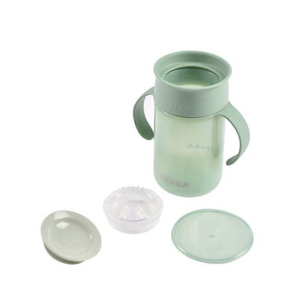 Cana de invatare, +12 luni, 340ml, Sage Green, Beaba 684150