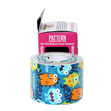 Banda kinesiologica premium Pathern, 5cm x 5m, Monster, 1 buc, Rea Tape 684258