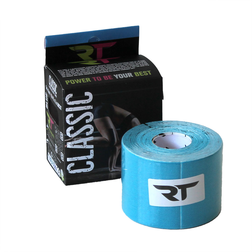 Banda kinesiologica premium, 5cm x 5m, Albastru, 1 buc, Rea Tape