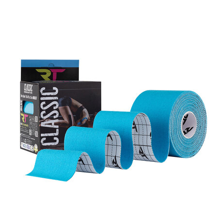 Banda kinesiologica premium, 5cm x 5m, Albastru, 1 buc, Rea Tape 684265