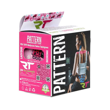 Banda kinesiologica premium Pathern, 5cm x 5m, Lady Bug, 1 buc, Rea Tape 684273