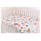 Lenjerie 3 piese + protectie impermeabila, 120x60 cm, Animalute, Fic Baby 684528