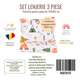 Lenjerie 3 piese + protectie impermeabila, 120x60 cm, Animalute, Fic Baby 763703