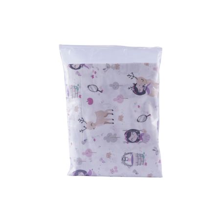 Lenjerie 3 piese + protectie impermeabila, 120x60 cm, Fetite, Fic Baby 763710