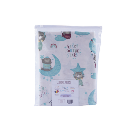 Cearsaf, 120x60 cm, Ursuleti in Balon, 1 bucata, Fic Baby 763650