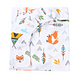 Set 2 cearsafuri bumbac, 120x60 cm, Alb, Animalute, Fic Baby 684746