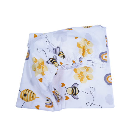 Set 2 cearsafuri bumbac, 120x60 cm, Galben, Albinute, Fic Baby 684765
