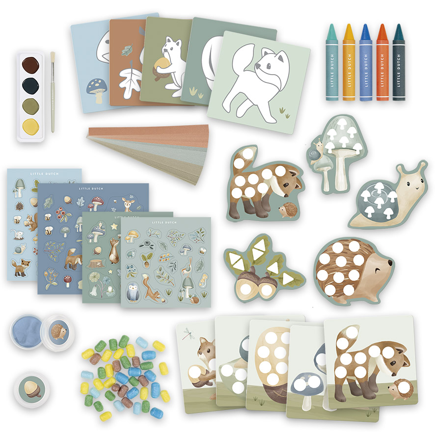 Cutie cu activitati creative Forest Friends, 3 ani+, Little Dutch