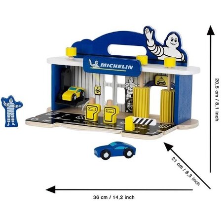 Statie reparatii masini cu spalatorie din lemn, TK3403, Michelin 458673