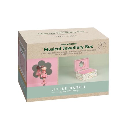 Cutie muzicala pentru bijuterii, 3 ani+, Rosa, Little Dutch 684784