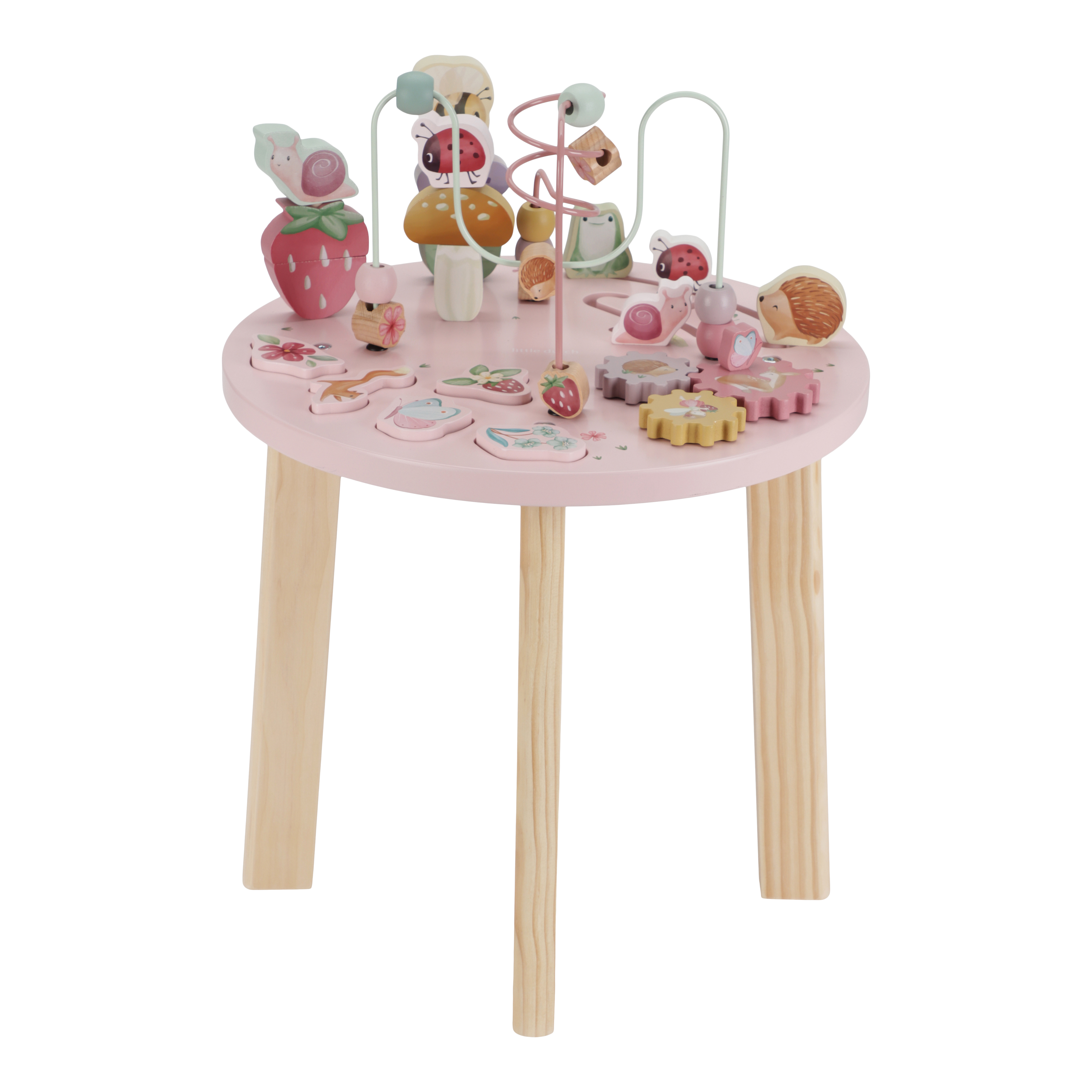 Masuta din lemn cu activitati Fairy Garden, 12 luni+, Little Dutch