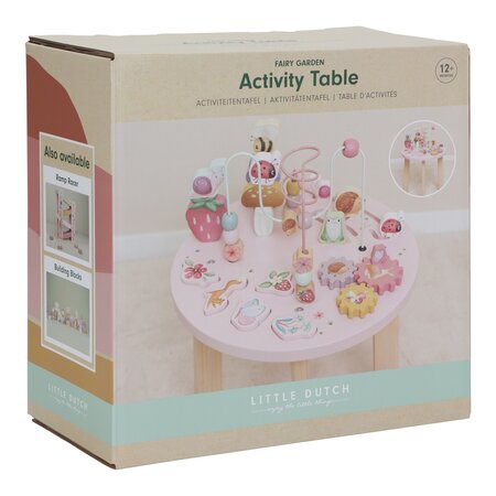 Masuta din lemn cu activitati Fairy Garden, 12 luni+, Little Dutch 684835