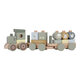 Trenulet din lemn pentru stivuire Little Farm, 12 luni+, Tractor, Little Dutch 684841