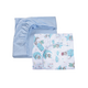 Set 2 cearsafuri bumbac, 120x60 cm, Bleu, Ursuleti in Balon, Fic Baby 684905