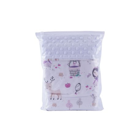Paturica din plus minky si bumbac, 80 x 80 cm, Fetite, Fic Baby 764080