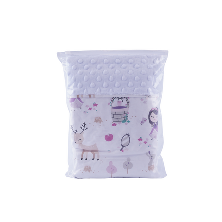 Paturica din plus minky si bumbac, 80 x 80 cm, Fetite, Fic Baby 764080