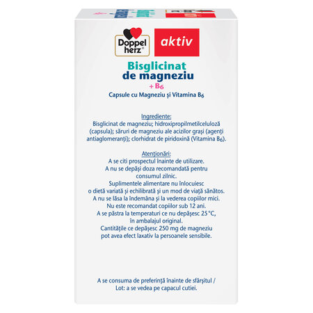 Bisglicinat de magneziu + B6 Aktiv, 60 capsule, Doppelherz 684943