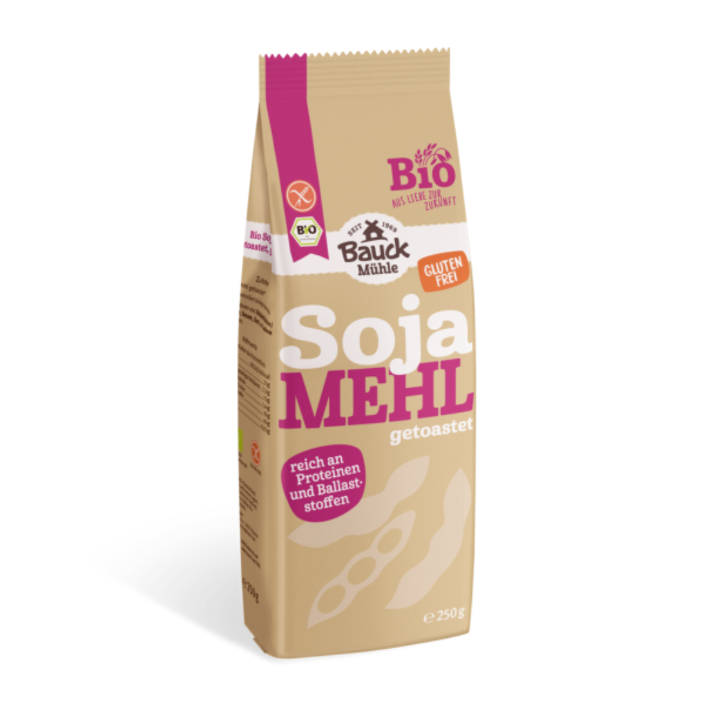 Faina de soia prajita fara gluten bio, 250 g, Bauckhof