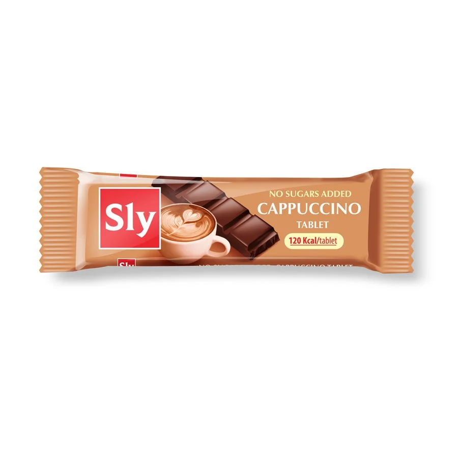 Tableta de ciocolata cu lapte si cappucino, 25 g, Sly Nutritia