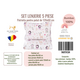 Set lenjerie 5 piese, 120x60 cm, Fetite, Fic Baby 763787