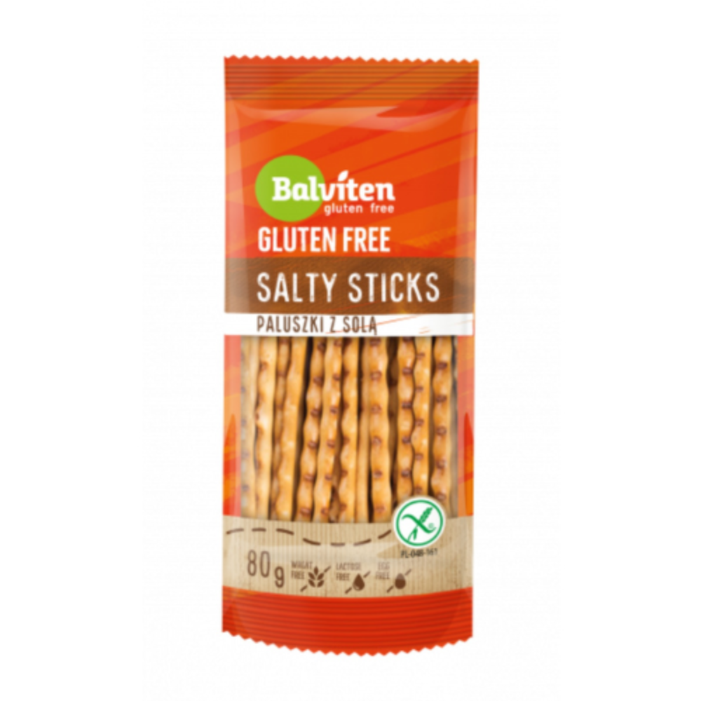 Sticksuri fara gluten, fara lactoza, fara ou, 80 g, Balviten