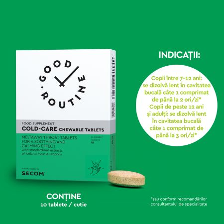 Cold Care, 10 comprimate de supt, Good Routine 777477