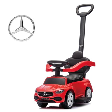 Masinuta pentru copii 3 in 1, 12-36 luni, Rosu, Mercedes C-Class Deluxe, Milly Mally 685191