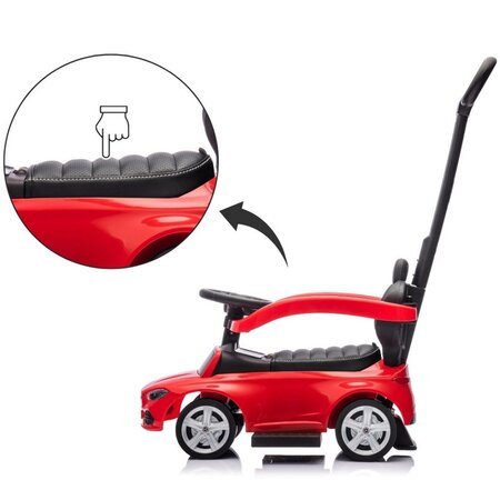 Masinuta pentru copii 3 in 1, 12-36 luni, Rosu, Mercedes C-Class Deluxe, Milly Mally 685200