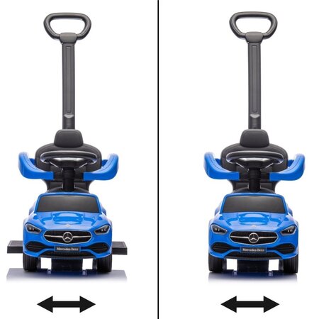 Masinuta pentru copii 3 in 1, 12-36 luni, Albastru, Mercedes C-Class Deluxe, Milly Mally 685208