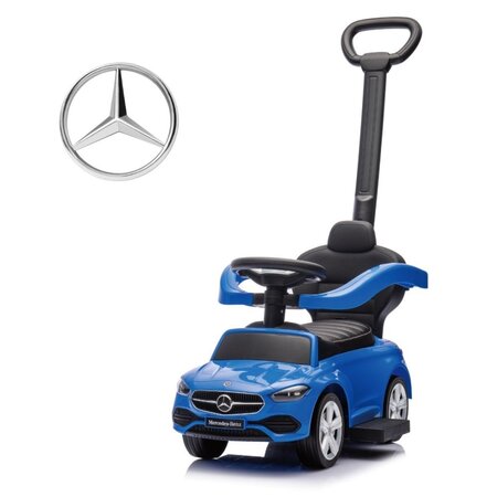 Masinuta pentru copii 3 in 1, 12-36 luni, Albastru, Mercedes C-Class Deluxe, Milly Mally 685211