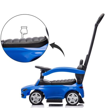 Masinuta pentru copii 3 in 1, 12-36 luni, Albastru, Mercedes C-Class Deluxe, Milly Mally 685210