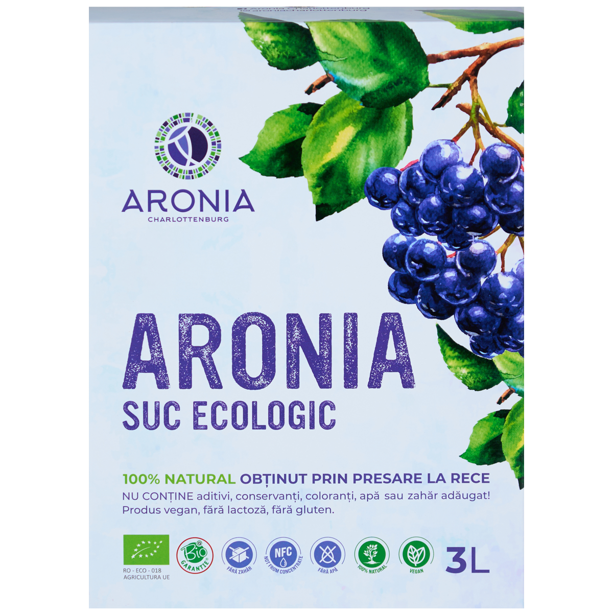 Suc Bio de aronia, 3L, Aronia Charlottenburg