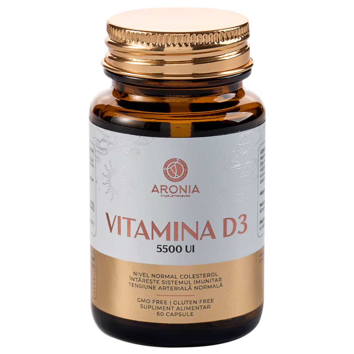 Vitamina D3, 5500UI, 60 capsule moi, Aronia Charlottenburg