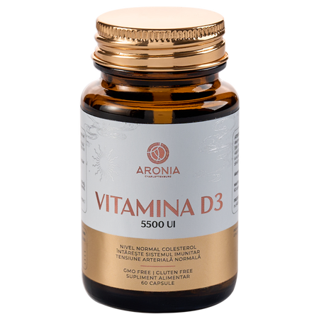 Vitamina D3, 5500UI, 60 capsule moi, Aronia Charlottenburg