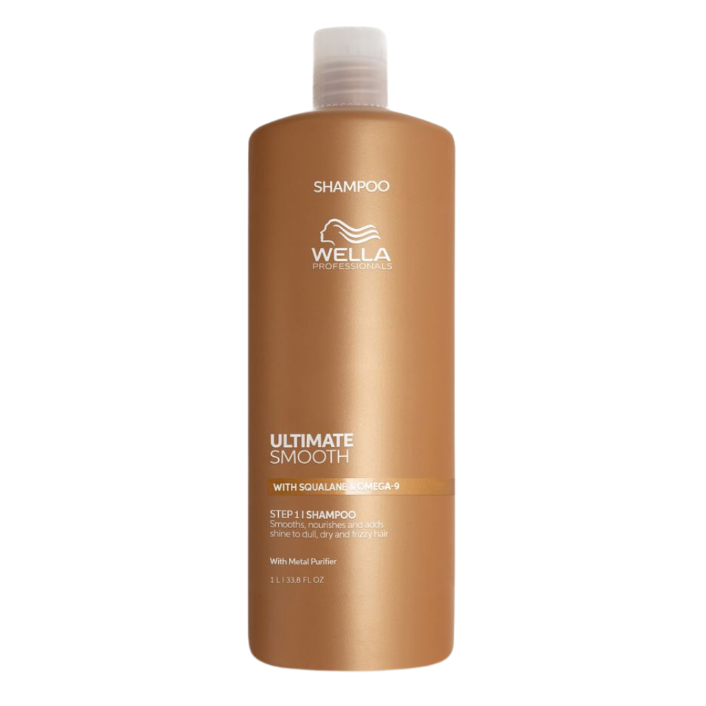 Sampon hidratant pentru par uscat cu Squalane si Omega 9 Ultimate Smooth, 1 litru, Wella Professionals