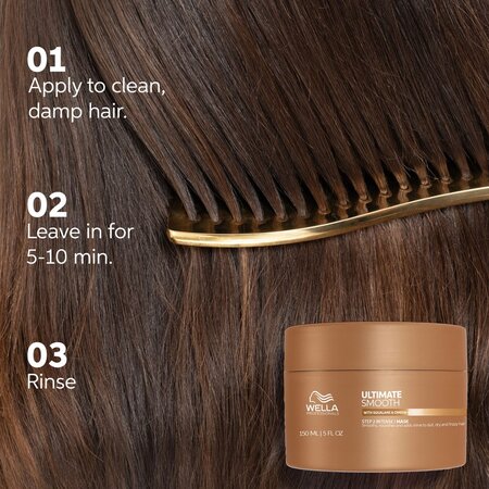 Masca hidratanta pentru par uscat cu Squalane si Omega 9 Ultimate Smooth, 30 ml, Wella Professionals 685434