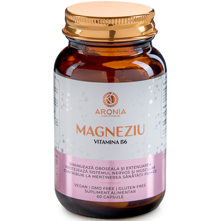 Magneziu cu B6, 375 mg, 60 capsule, Aronia Charlottenburg