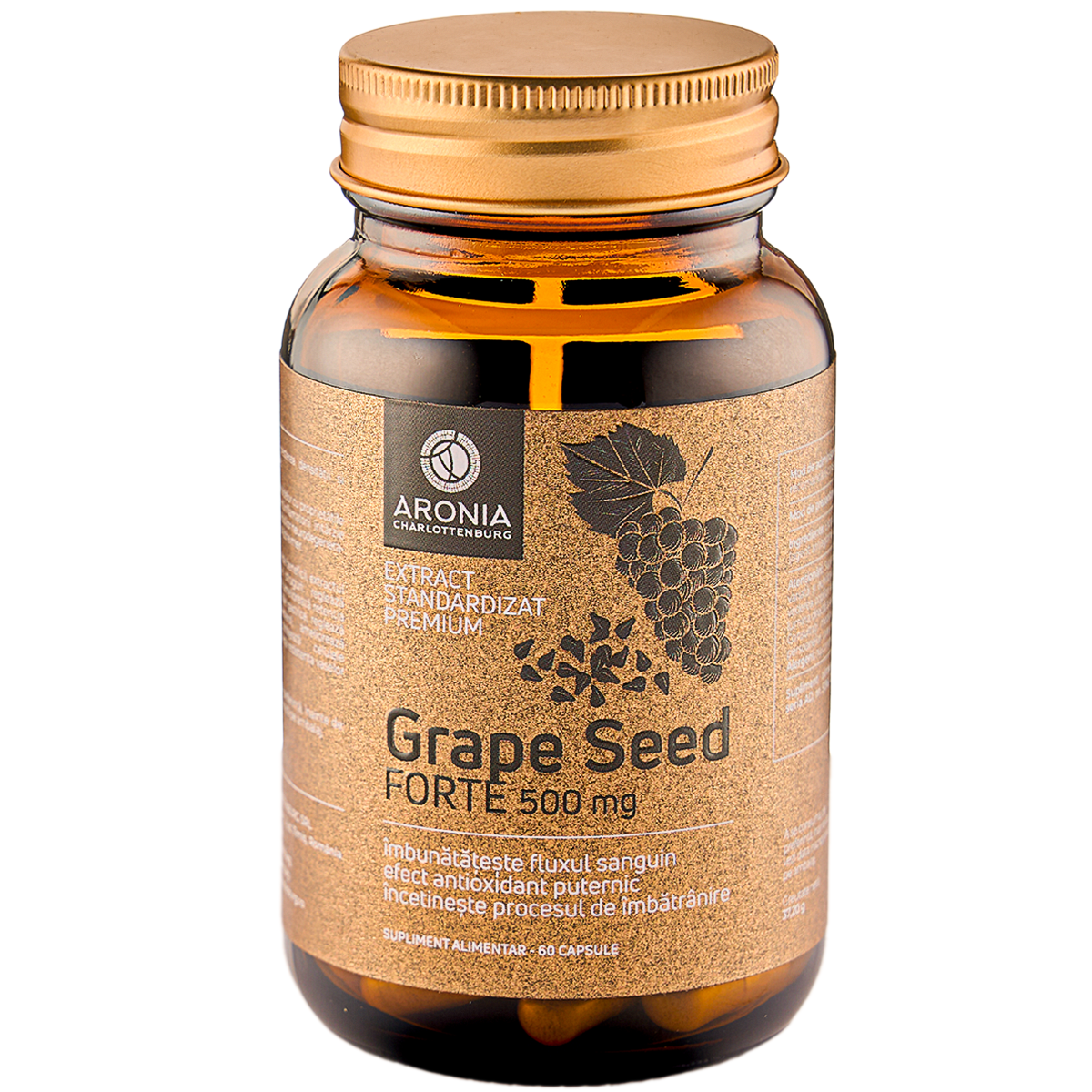 Premium Grape Seed Forte, 500 mg, 60 capsule, Aronia Charlottenburg