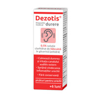 Picaturi auriculare Dezotis, 0.5% Lidocaina, 7 g, Zdrovit