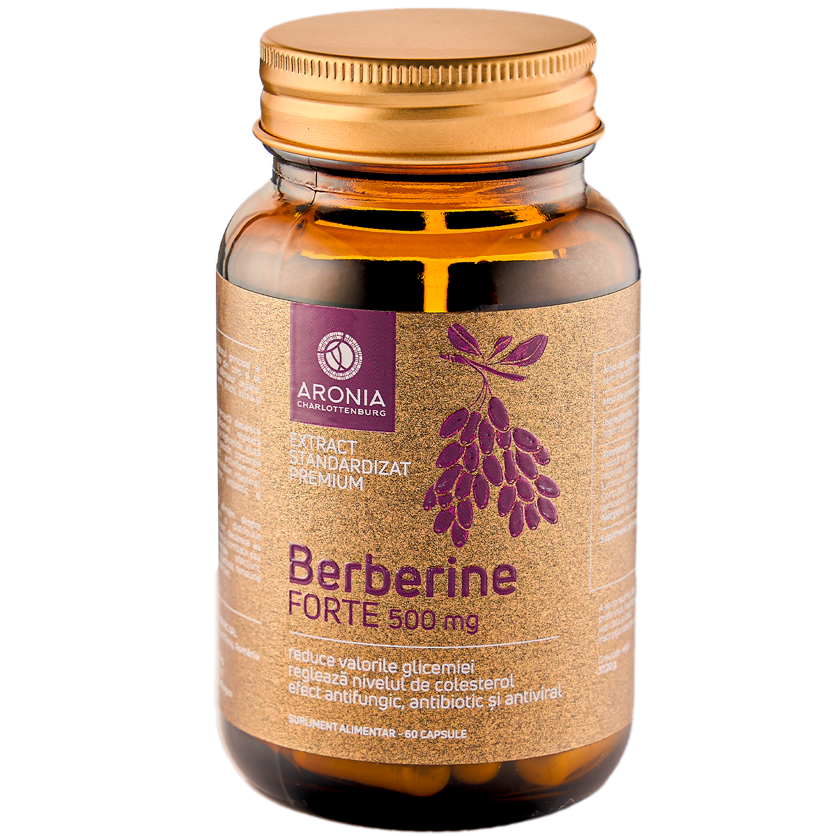 Berberine Forte, 500 mg, 60 capsule, Aronia Charlottenburg