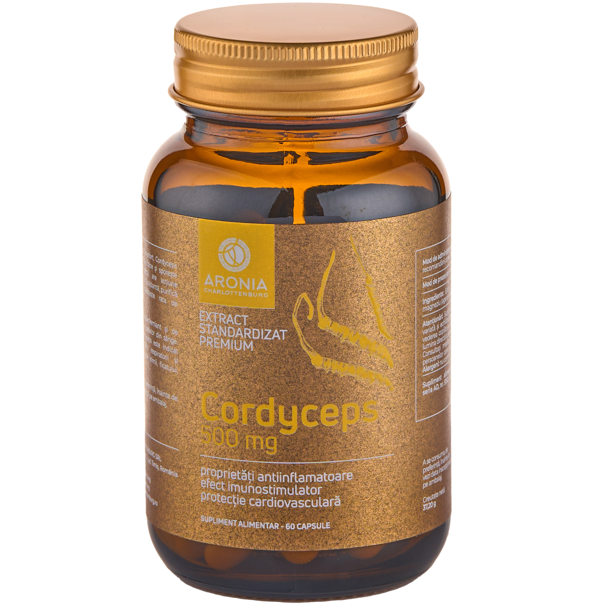 Premium Cordyceps, 500 mg, 60 capsule, Aronia Charlottenburg