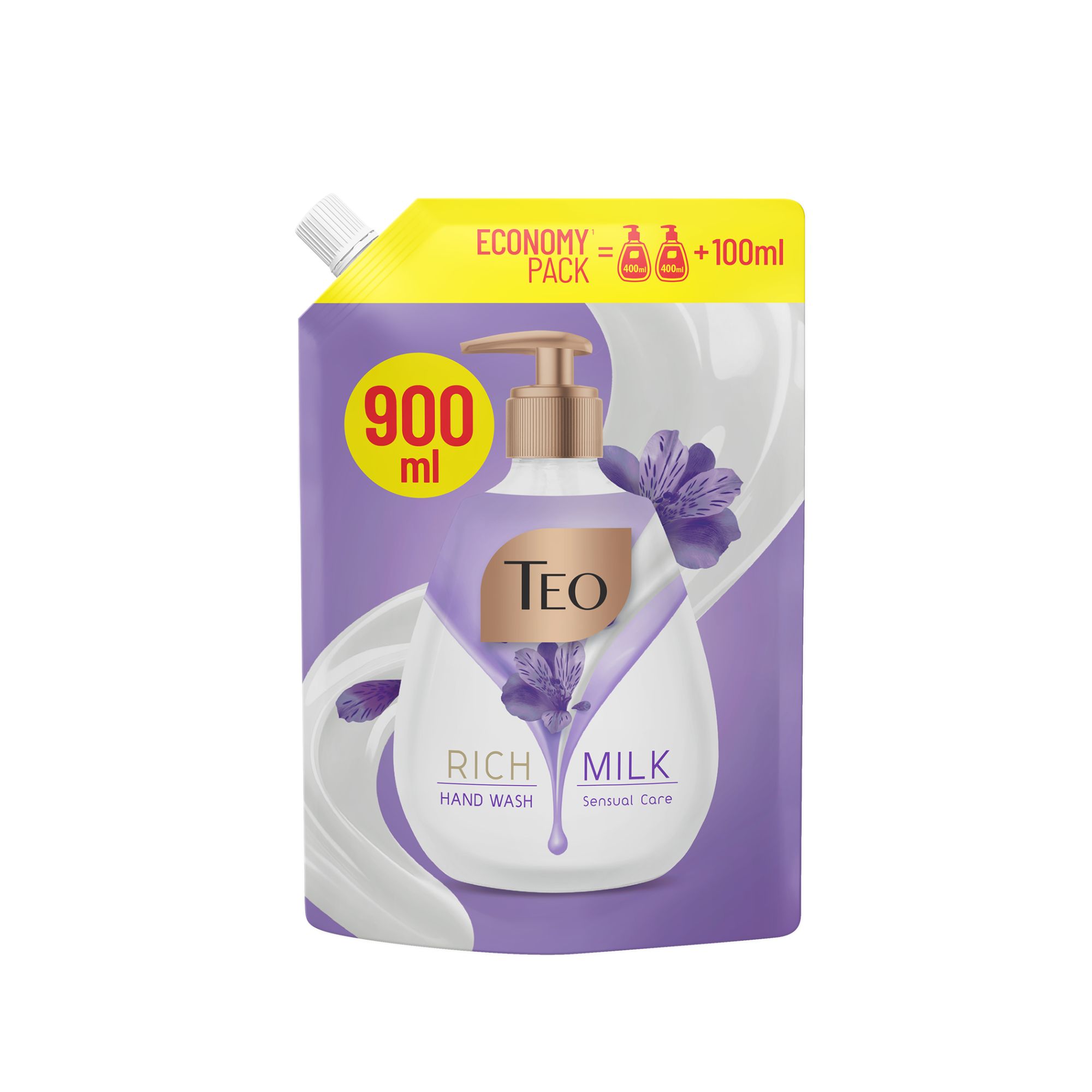 Sapun lichid Rich Milk Sensual, 90 ml, Teo