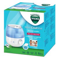 Umidificator cu ultrasunete, cu 2 tablete de mentol, Vicks