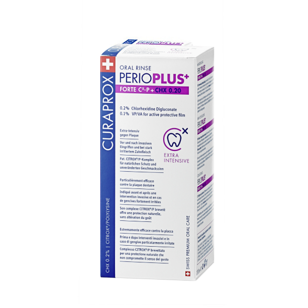 Apa de gura Perio Plus Forte, CHX 0.20%, 200 ML, Curaprox