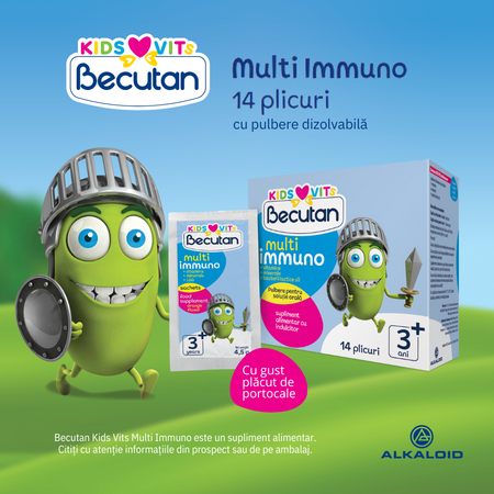 Probiotice Multi Immuno Kids, 14 plicuri, Becutan 697600