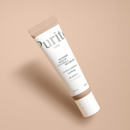 BB Crema coloranta de fata SPF 30 PA+++ Wonder Releaf Centella, 21 Light Beige, 30 ml, Purito 686737