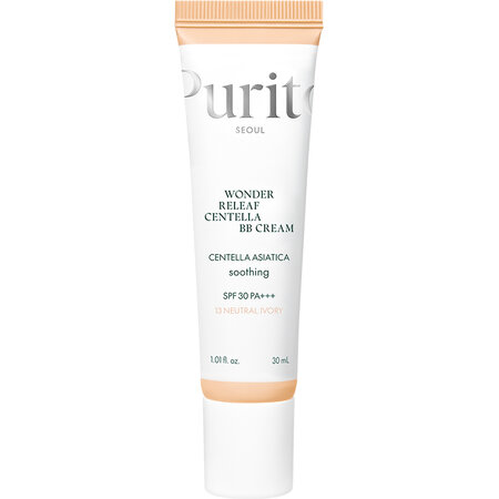 BB Crema coloranta de fata SPF 30 PA+++ Wonder Releaf Centella, 13 Neutral Ivory, 30 ml, Purito