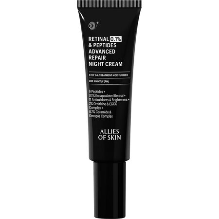 Crema de fata reparatoare Retinal 0.1% si Peptides, 48 ml, Allies of Skin